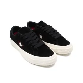 کانورس وان استار مشکی سفید کوتاه زنانه