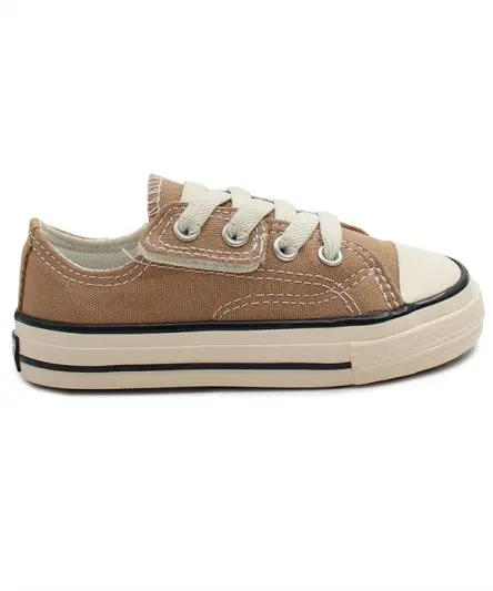 کانورس بچه گانه خاکی کوتاه(بندکشی-چسبی)