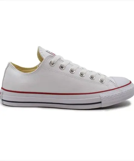 کانورس چرم سفید کوتاه کلاسیک