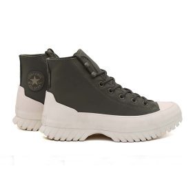 کانورس زنانه چرم سبزتیره ساق بلند -CONVERSE CHUCK LEGACY HI