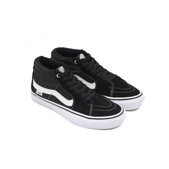 کفش ونس مشکی سفیدنیم ساق | کفش اسکیت Vans Sk8-Mid Pro 'Black White' مشکی/سفید