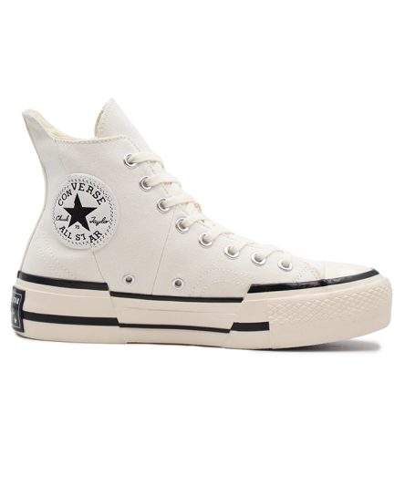 کانورس پلاس سفید ساق بلند، انتخاب عالی برای کسانی است که به دنبال کفشی راحت، شیک هستند و با طراحی کلاسیک به راحتی با هر نوع استایلی ست می‌شود.