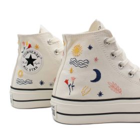 کانورس پلتفرم ساق بلند زنانه طرح دار