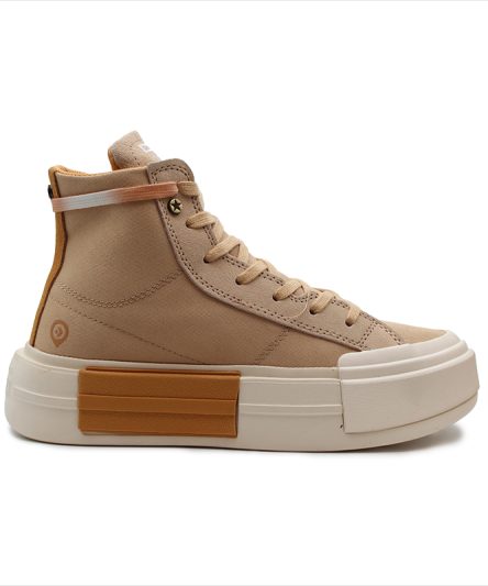 کانورس پلتفرم خاکی ساق بلند زنانه، از مدل‌های جذاب و کاربردی برند کانورس است که با طراحی مدرن و رنگ خنثی، مناسب استایل‌های متنوع روزمره و فشن می‌باشد.