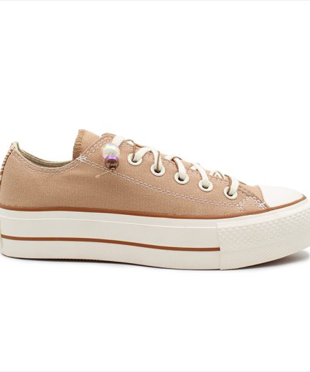 کانورس پلتفرم زنانه خاکی کوتاه