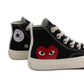 کانورس بچه گانه مشکی طرح دار(PLAY)ساق بلند