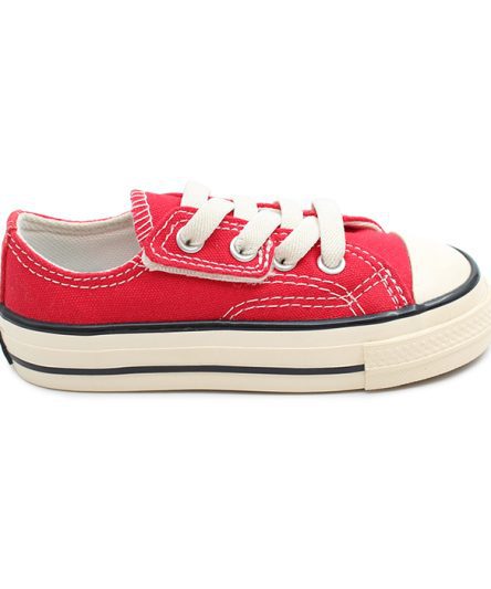 کفش کانورس بچه گانه قرمزکوتاه (بندکشی-چسبی)