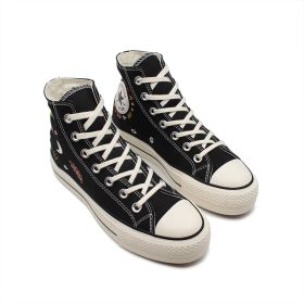 کانورس پلتفرم مشکی (ماه وستاره)ساق