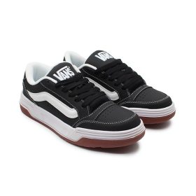 کفش ونس چرم مشکی سفیدهایلن لژسفیدعسلی