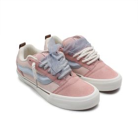 کفش ونس کانواسکول زنانه صورتی باخط بنفش ملایم