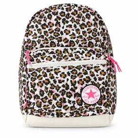 کوله پشتی طرحدارleopardکرم قهوه ای مشکی کانورس
